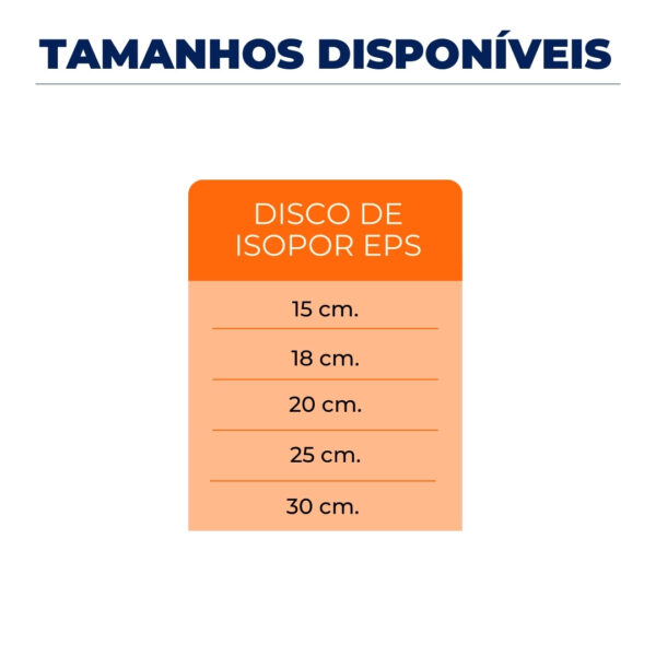 DISCO DE ISOPOR 20CM P/ BOLO PIZZA FRIOS EPS TDI20 C/ 400UN. - Image 5
