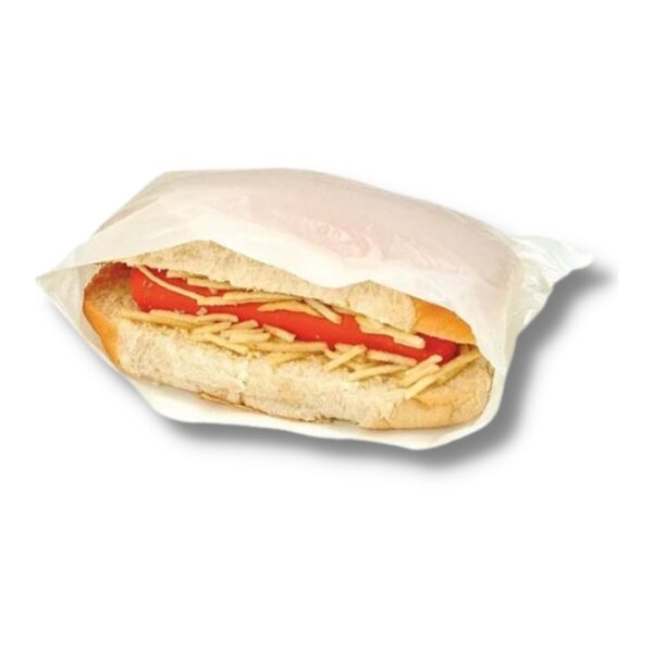 Saquinhos para Lanches hot dog leitoso 17x22cm 1kg